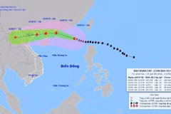 Forecast of the movement direction of super Typhoon Ragasa. (Photo: nchmf.gov.vn) 