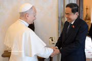 National Assembly Chairman Tran Thanh Man meets Pope Leo XIV at the Vatican