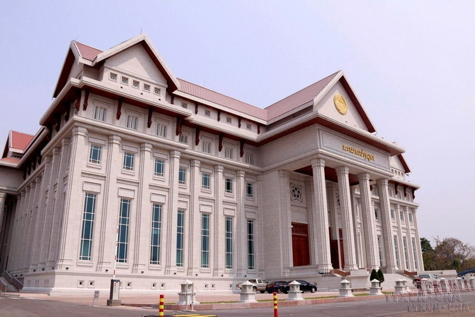 Laos’s new National Assembly Building - a gift from the Party, State, and people of Vietnam, 2021. (Photo: VNA)