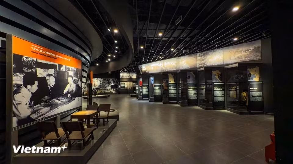 The main building features many exhibition areas designed according to the historical process. (Photo: VietnamPlus)