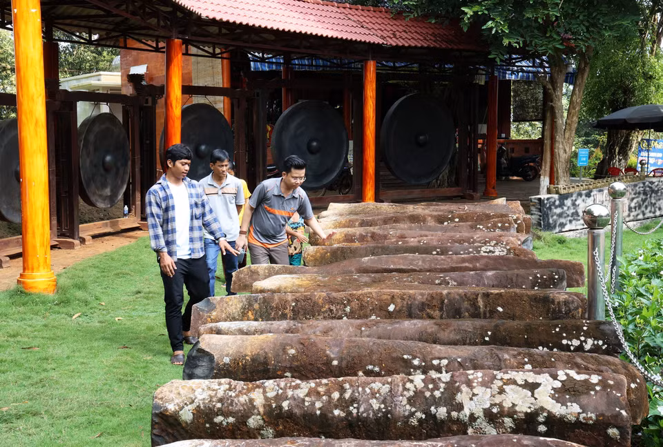 The site features Vietnam's largest lithophone, weighing 20 tonnes. (Photo: VNA)