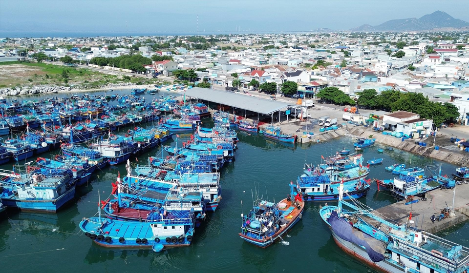 My Tan fishing port in Thanh Hai commune, Ninh Hai district, Ninh Thuan province receives comprehensive investment to meet the local demand for developing the maritime economy. (Photo: VNA)