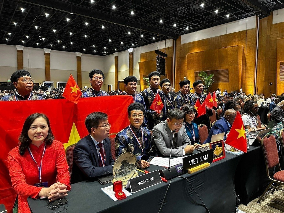 The Vietnamese delegation attended the 19th session of the Intergovernmental Committee of the 2003 Convention for the Safeguarding of the Intangible Cultural Heritage in Paraguay. (Photo: VNA)
