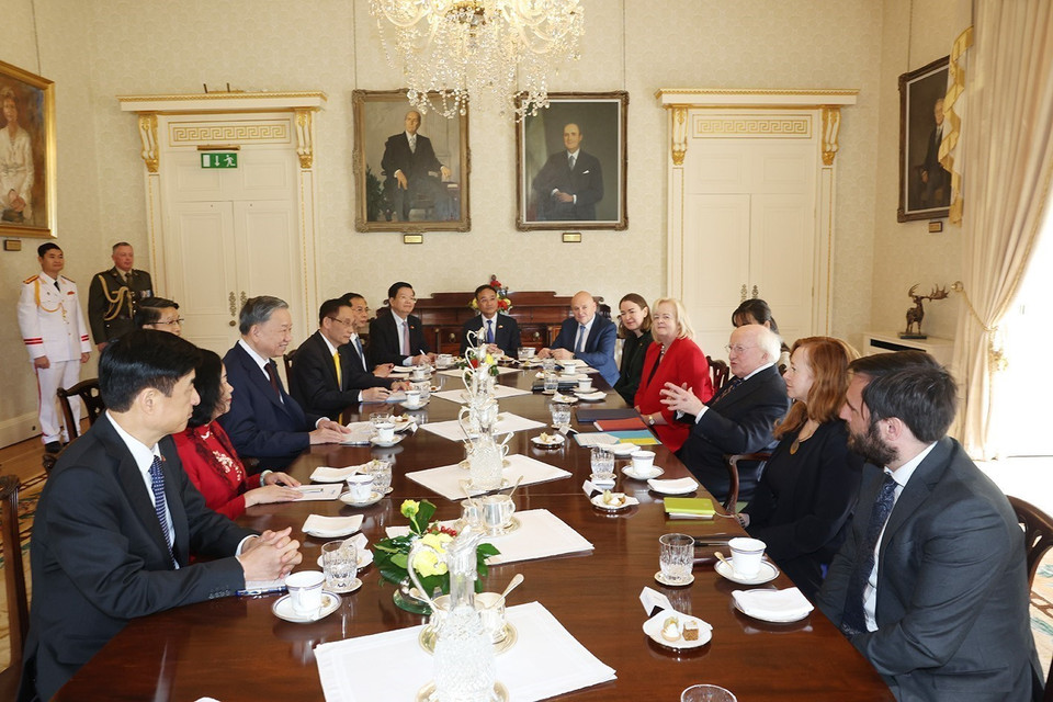 Party General Secretary and State President To Lam holds talks with Irish President Michael D. Higgins (Photo: VNA)