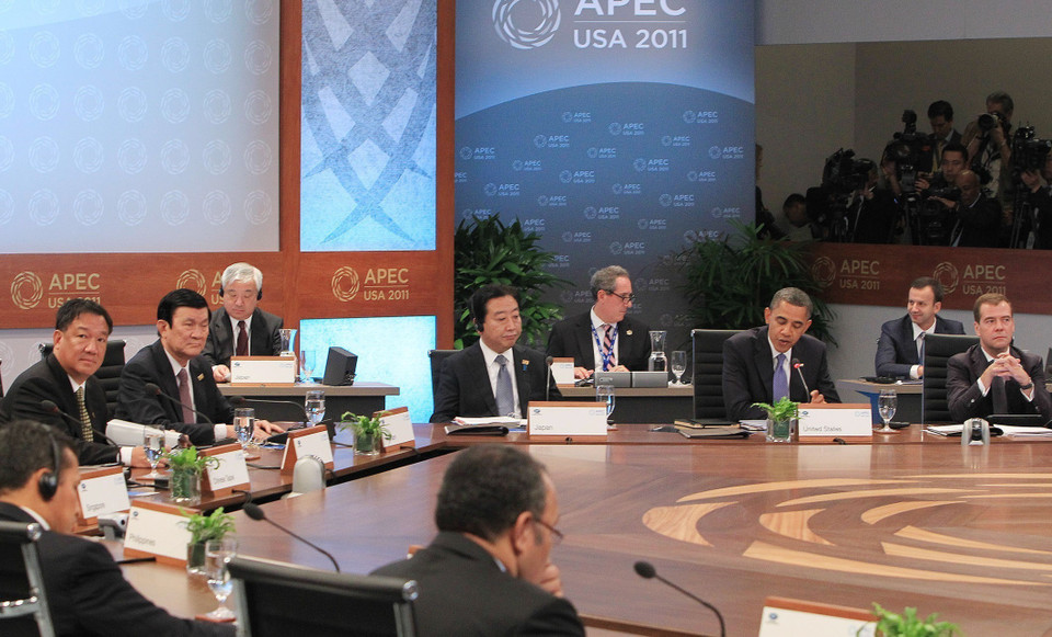 President Truong Tan Sang at the 19th APEC Economic Leaders' Meeting in Hawaii from November 10-13, 2011. (Photo: Nguyen Khang - VNA)