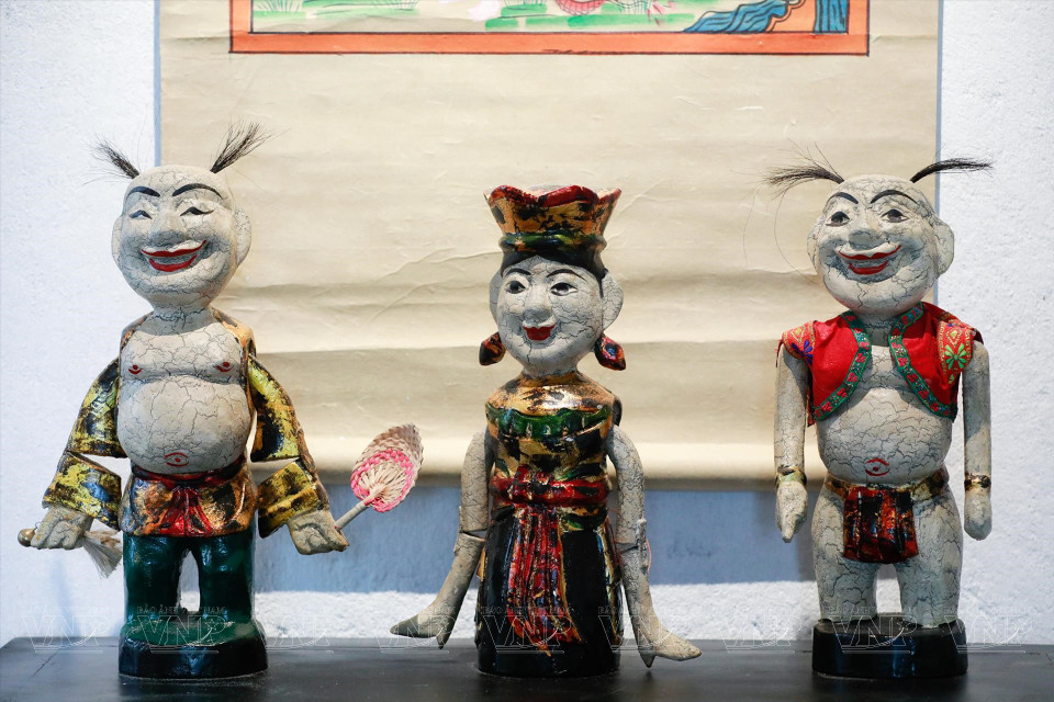 Traditional water puppets are showcased at Bach Nghe Ward. (Photo: VNP/VNA)