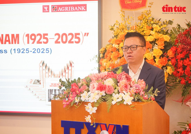 Member of the Party Central Committee, Editor-in-Chief of Nhan Dan Newspaper Le Quoc Minh speaks at the launch ceremony. (Photo: VNA) ttt-7.jpg