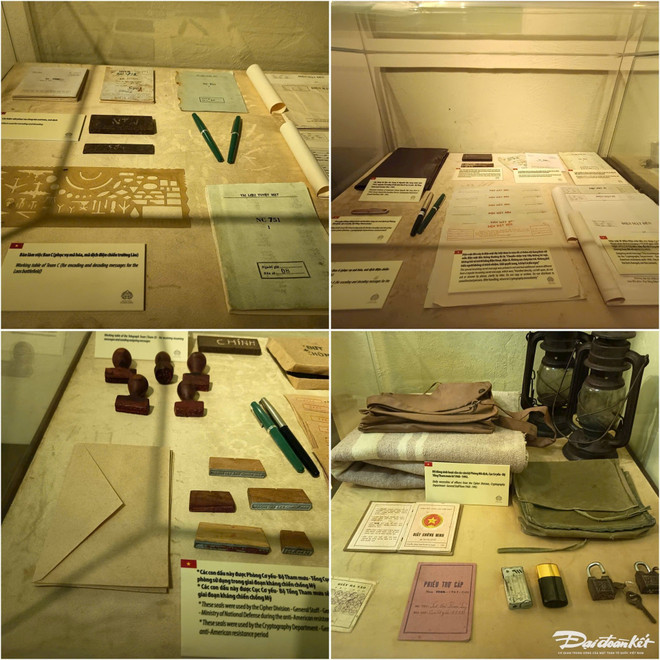 Several artifacts on display inside the Cryptographic Bunker. (Photo: daidoanket.vn) 17.jpg