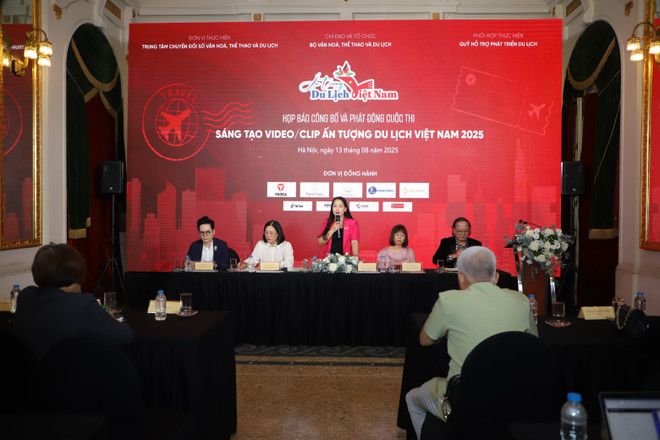 The press conference launching the creative video and clip contest ““Impressive Vietnam Tourism”. (Photo courtesy of the organising board)