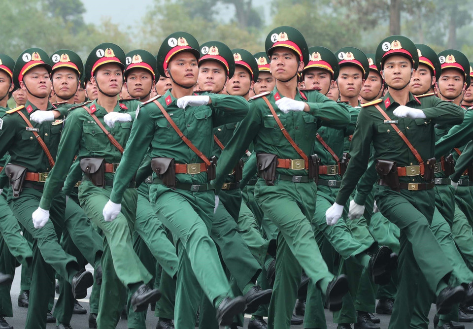 The Ground Forces join the rehearsal. (Photo: VNA)