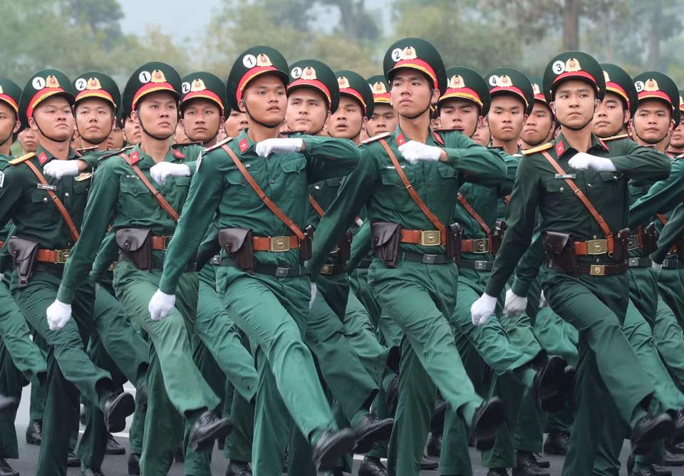 The Ground Forces join the rehearsal. (Photo: VNA)