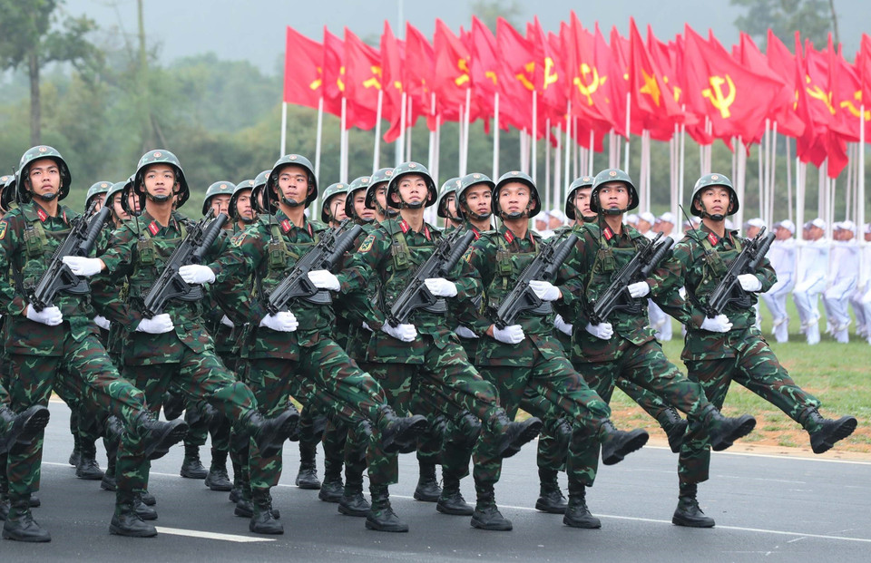 The Special Forces unit participates in the rehearsal. (Photo: VNA)