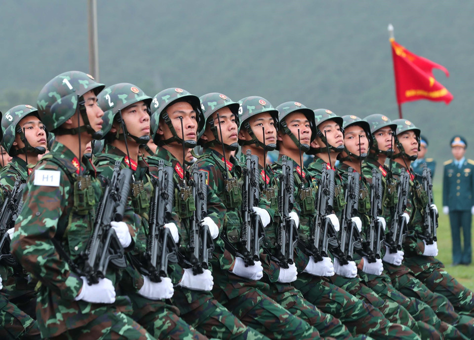 The Special Forces unit participate in the rehearsal. (Photo: VNA)