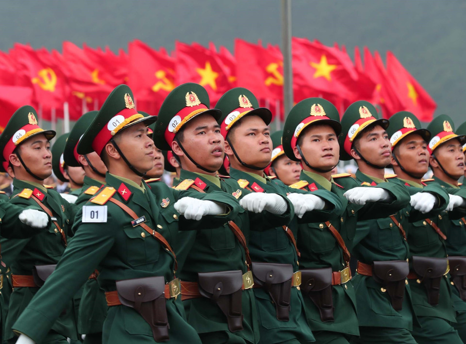 The Coast Guard joins the rehearsal rehearsal. (Photo: VNA)