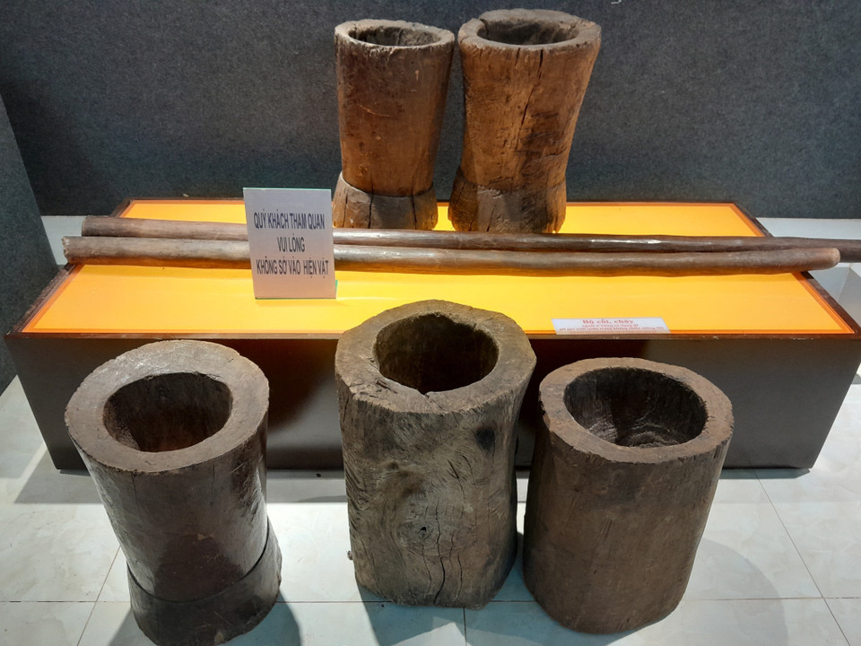Mortar and pestle commonly used by the S’tieng people. (Photo: VNA)