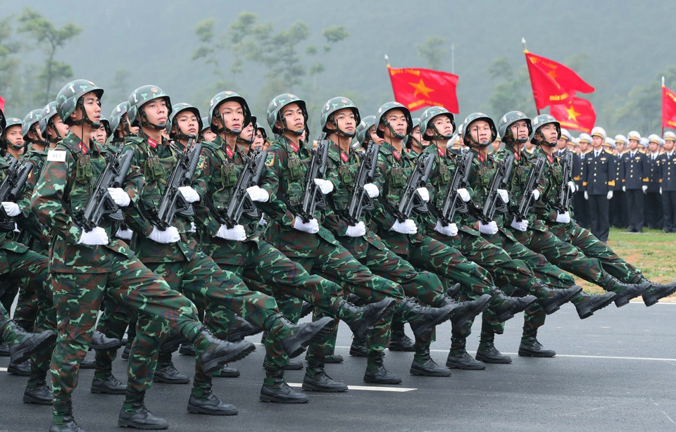 The Special Forces unit participate in the rehearsal. (Photo: VNA)