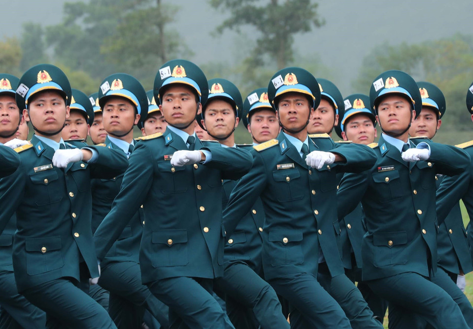 The Air Defence – Air Force unit participates in the rehearsal. (Photo: VNA)