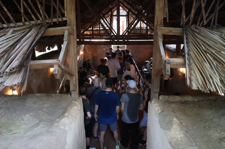 The weapons bunker is a popular stop for visitors to the Cu Chi Tunnels. (Photo: VNA)