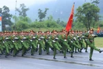 Units of the People's Public Security Force are training for the parade to celebrate the 80 anniversary of the country's National Day on September 2. (Photo: VNA)