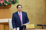 Prime Minister Pham Minh Chinh speaks at the 26th meeting of the National Steering Committee for Combating Illegal, Unreported and Unregulated (IUU) Fishing. (Photo: VNA)