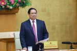 Prime Minister Pham Minh Chinh speaks at the 26th meeting of the National Steering Committee for Combating Illegal, Unreported and Unregulated (IUU) Fishing. (Photo: VNA)