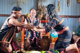 Traditional Jrai engagement ceremony re-enacted in Gia Lai