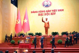 Party and State leaders cast ballots to elect the 14th-term Party Central Committee. Photo: VNA