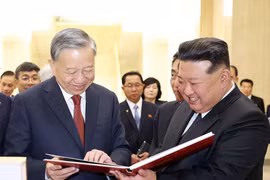 Top Vietnam, DPRK leaders hold talks in Pyongyang
