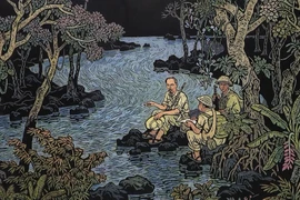 Nguyen Sang’s painting showcased at 50th reunification anniversary exhibition