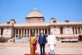 India holds welcome ceremony for Vietnam’s top leader