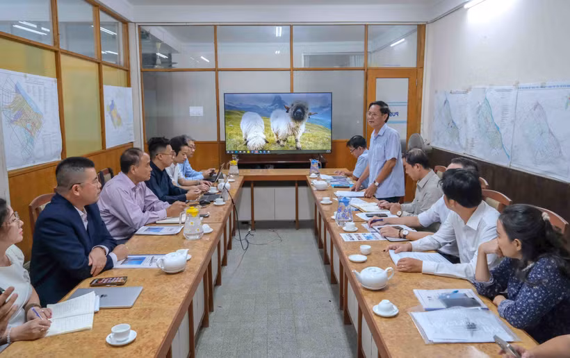 At the meeting between Deputy Director of the Department of Industry and Trade of Can Tho city Huynh Thanh Su and representatives from China Gezhouba Group Corporation (Photo: VNA)