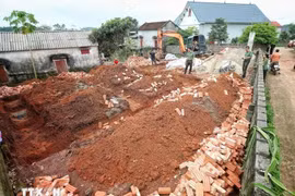 Work begins on a housing project for vulnerable residents in Bac Giang province. (Photo: VNA)
