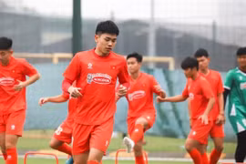 Vietnam's national under-23 football team during the training camp for the 2025 ASEAN U23 Championship. (Photo courtesy of VFF)