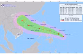 Trajectory of storm No. 10 (Source: National Center for Hydrometeorological Forecasting)