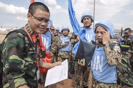 Vietnamese peacekeeping forces demonstrate the country's role and position in the international community. (Photo: VNA)