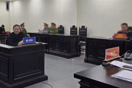 Defendant Tran Dinh Trien at the court. (Photo: VNA)
