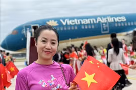 Director of Lacina international import-export firm in China Vu Hoang Thanh Loan (Photo: VNA)