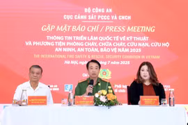 At the press meeting on July 31 to announce the Fire Safety & Rescue Vietnam 2025 (Photo: VNA)