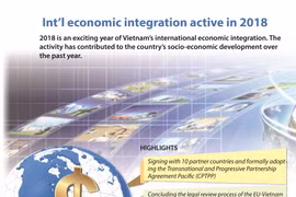 Int'l economic integration active in 2018