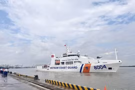 The Vietnam Coast Guard (VCG)’s CSB 8004 ship before sailing to the RoK. (Photo: qdnd.vn)