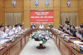 At the Central Military Commission's 10th conference in Hanoi on July 8. (Photo: VNA)