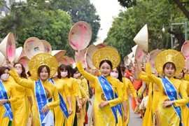 At a ao dai festival held in the city in 2020 (Photo: VNA) 