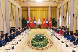 Vice President holds talks with Lao counterpart 