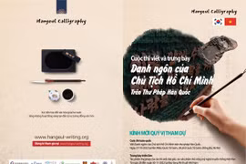 President Ho Chi Minh’s saying in Hangeul calligraphy
