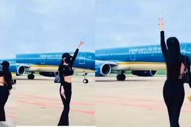 Woman posing for Tiktok video at airport tarmac banned from flying