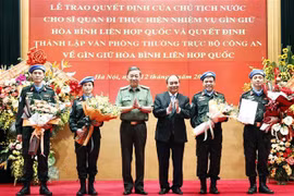 President asks police officers to try their best to fullfill UN peacekeeping tasks