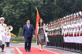 Welcome ceremony held for New Zealand Prime Minister