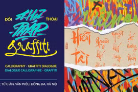 Hanoi exhibition features dialogue between calligraphy, graffiti