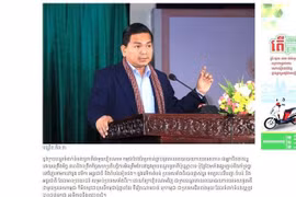 Article by Kin Phea, Director General of International Relations Institute of Cambodia on AMS news website (Photo: VNA)