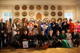 Participants at the ceremony held to mark the 79th anniversary of Vietnam’s National Day in Denmark. (Photo: Published by VNA)